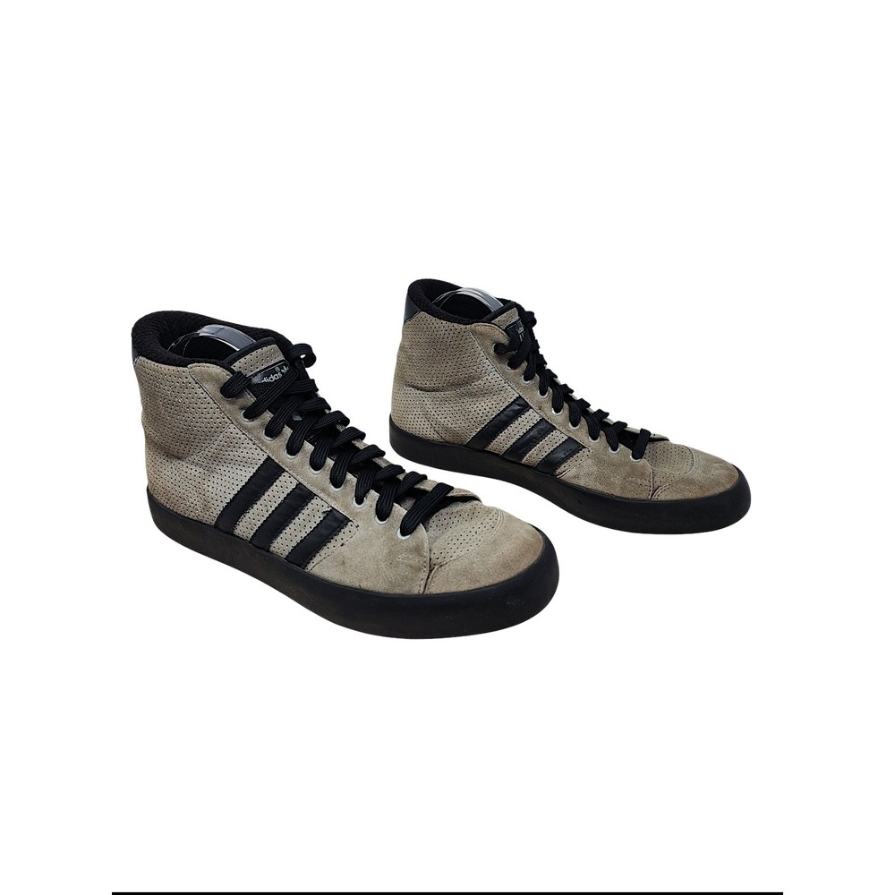 Vtg Adidas Dakota sz 10 High Top Sneakers Men Tan Black Suede 351610 2004 Grunge